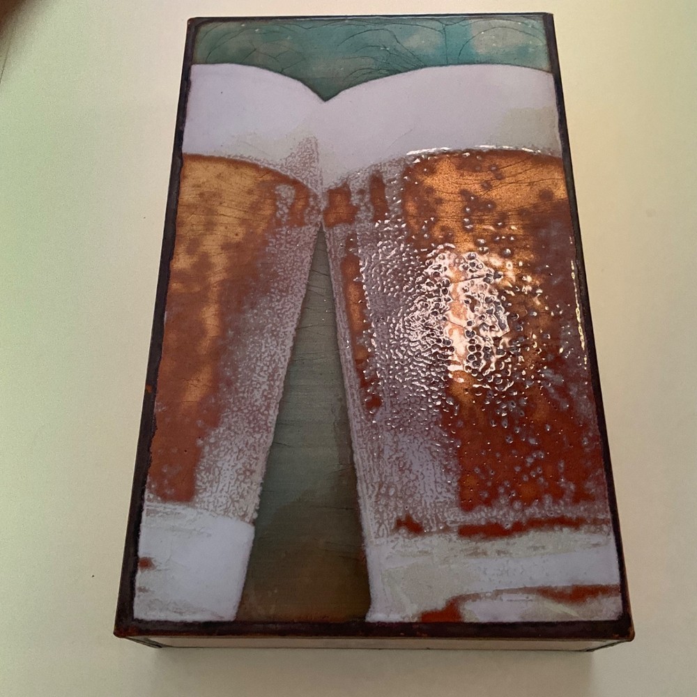 Houston Llew Spiritile #123 Fine Craft Retired Limited-Edition Enamel On Copper