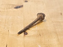 Antique Roman Wrought Iron Nail Fastener Artifact 2.5”