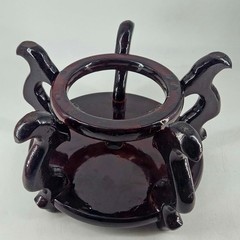 Vintage wood pedestal plant stand jar vase statue display base