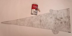 1990s JURASSIC PARK movie vtg felt pennant universal studios dinosaur flag art