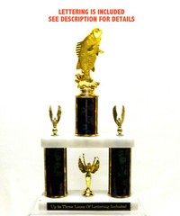 LARGE MOUTH BASS, FISHING TROPHY, BASS TROPHY 12 COLORS 2POST