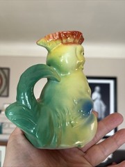 Vintage Ceramic Cream Rooster Pitcher Unbranded Very Nice Color And Condition
