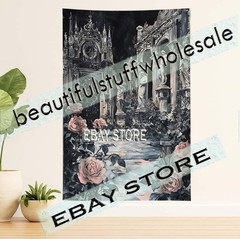 Gothic Roses Wall Hanging Tapestry Vintage Romantic Decor 39X59 in