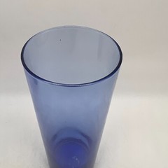 Vintage Cobalt Blue Glass Cylinder Bud Vase10.5″ Tall 3.5″ Wide