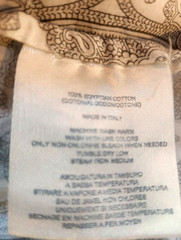 Vintage Ralph Lauren WHITE LABEL Italy King Sheet Gray Paisley Black Welt RARE