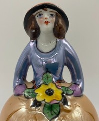 Vintage Noritake Art Deco Lustre Lady Shaker Japan 1900-1940