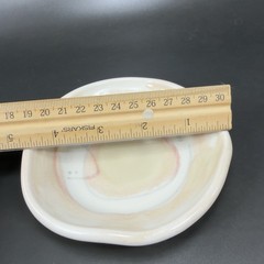 Vintage Hand Made Studio Art Pottery Trinket Dish Plate Artist Signed Stoneware