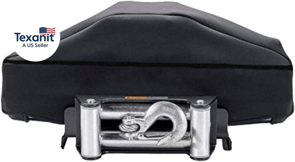 Winch Cover,Heavy Duty Uv-Resistant Waterproof Winch Protective Cover with Draws