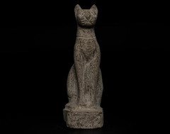 Pharaonic Stone Goddess Antiques Ancient Egyptian Antiquities Bastet Cat Statue