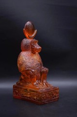 Rare Ancient Egyptian Antiquities Statue God Baboon Amber Stone Rare Egyptian BC