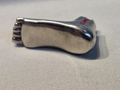 Macabre Memento Mori Severed Foot Exposed Bone & Blood Metal Charm Gothic Rare