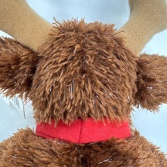 Comet Hallmark Christmas Reindeer Brown Plush & Tinsel Fur Jingle Bell Retired