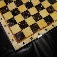 Made in USA Baltic Amber Chess Set Teutonic Knights Handmade Collectible Gift