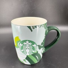 Starbucks 10 Oz Ceramic Coffee Mug With SPASH Multicolor Tropical Style Mug Cup