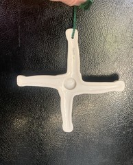 Belleek St Brigid’s Day Cross Ireland Wall Hanging Ornament Parian China Signed