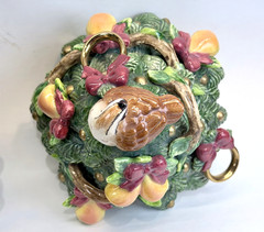 2000 Fitz and Floyd “5 Golden Rings” 12 Days of Christmas Tree Lidded Box
