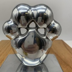 Cast Aluminum Dog Paw Print Mantle Shelf Leash Holder Holiday Stockings