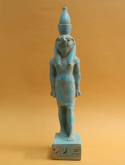 Ancient Egyptian Horus Falcon Statue Agate Stone Pharaonic Artifact Figurine