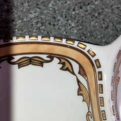 VeryRARE Vintage T.Bavaria Gold Geometric Trim Cameo TrinketTray.Excellent shape