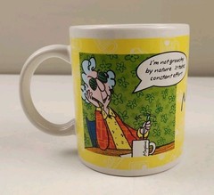 MAXINE Hallmark Coffee Mug “Not Grouchy By Nature ” & “Breakfast In Bed” 10 oz