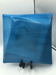 Beautiful Blue Art Glass Plate Dish Fun