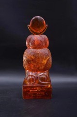 Rare Ancient Egyptian Antiquities Statue God Baboon Amber Stone Rare Egyptian BC
