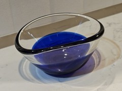 Vintage Art Glass Willy Johansson Hadeland Norway Scandinavian Design 6″L x 4″W