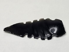 Black Obsidian Style Hand Knapped Arrowhead Point 2.5 In Authenticity Unknown