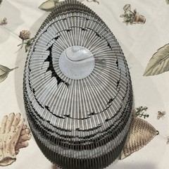 Murano seashell glass in black, gray,white and blue