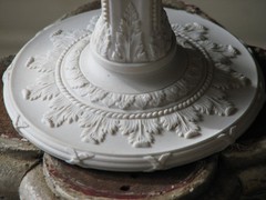 WEDGWOOD 19 C. XRARE VERY ELABORATE PARIAN WITH TROPHIES CANDLESTICK LOOK
