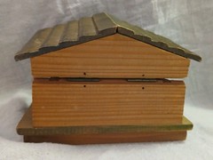 Vintage Musical Wooden Swiss Chalet Cottage Music Box “Edelweiss” Handpainted