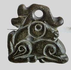 300 BC Ancient Greek Carved Engraved Gemstone Pendant Medallion Amulet Griffin