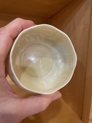 Vintage Ireland Belleek Seashell Dish Scalloped Opening Porcelain Trinket Dish