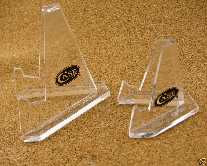 10 CASE XX ACRYLIC KNIFE DISPLAY STANDS, 5 SMALL and 5 MEDIUM
