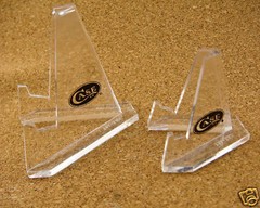10 CASE XX ACRYLIC KNIFE DISPLAY STANDS, 5 SMALL and 5 MEDIUM