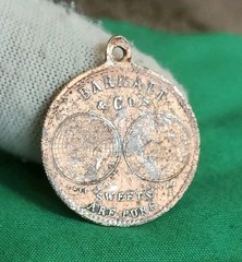 1902 Britain Barratt & CO. Sweets Coronation Token Metal Detecting Find (43)