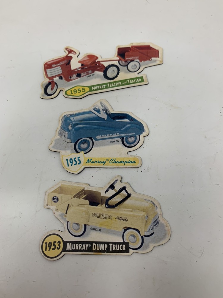 1999 Hallmark Kiddie Car Classic Magnet 1955 Tractor Trailer Champion Dump Truck