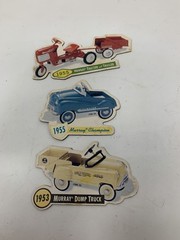 1999 Hallmark Kiddie Car Classic Magnet 1955 Tractor Trailer Champion Dump Truck