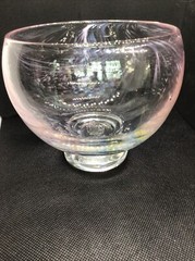 Art Glass Hand Blown Swirl Bowl