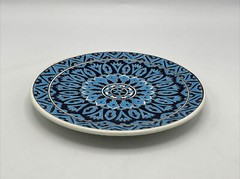 Nassos Keramik Ceramic Wall Plate Handmade Rodos Hellas Greece Round 7 1/2″