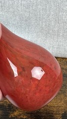 Hand Blown Art Glass Fruit With Stem Unmarked
