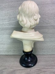 WILLIAM SHAKESPEARE – PARIAN BUST PLAYWRIGHT – BARD OF AVON wood stand