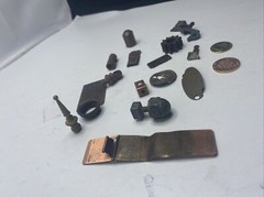 Metal Detector Finds Lot Brass? Copper? Washer Nuts Parts Pieces MK