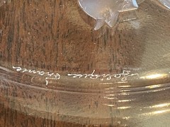 Antique LALIQUE – ‘Muguet’ – Frosted & Clear Crystal Plate – France 20th Century