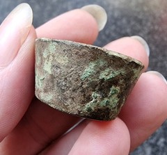 Rare Medieval / Post Medieval Cup Weight Bronze Metal Detecting Find Antique (3)