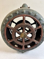 Japanese Nautical Hand Cast Lantern Patina Ship Ocean Sea Heavy Vintage