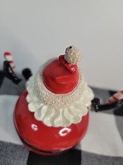 Jiggling Santa Ceramic Figurine Fitz & Floyd Gift Gallery Christmas Bobblehead