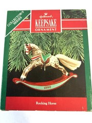 1990, 10th, ROCKING HORSE – BROWN & WHITE DAPPLED HALLMARK KEEPSAKE ORNAMENT A4