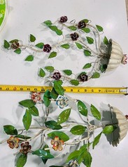 Vintage Ugaco Metal Floral Wall Decorations