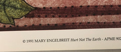 Vintage Mary Engelbreit Poster, Hurt Not The Earth, 16″x20″, 1991 Unframed